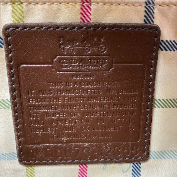 Coach Signature Bag Handbag Shoulder Tote Canvas Leather Brown D0873-12358 - Picture 10 of 15